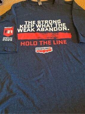 Next Level Apparel Navy Tee with Red Graphic